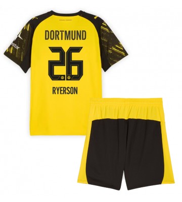 Borussia Dortmund Julian Ryerson #26 Hjemmebanetrøje Børn 2025-26 Kortærmet (+ Korte bukser)